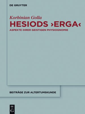 cover image of Hesiods >Erga<
